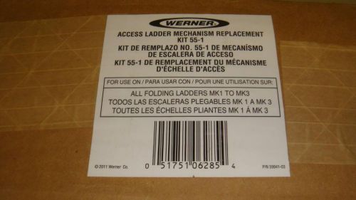 Werner 55-1 attic ladder spreader hinge arms - replacement kit -  new in box for sale