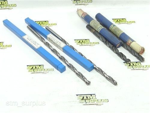 LOT OF 4 HSS WHALLEY CHUCK SHANK COOLANT FED TWIST DRILLS 1/2&#034; TO 27/64&#034;