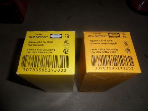 Hubbell hbl5266c plug  hbl5269c connector body qty 10 each for sale