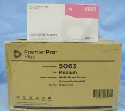 1 case/10 boxes s2s global premierpro plus nitrile exam gloves-medium-  #5063 for sale