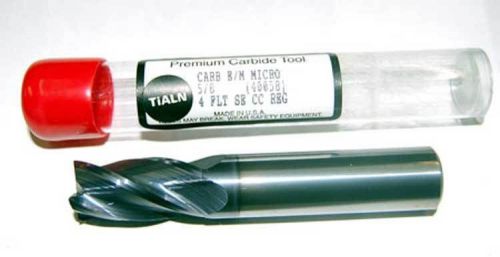 Xln usa 5/8&#034; 4flt se premium micrograin carbide square tialn coated cnc end mill for sale
