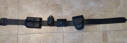 Galls police tactical leather belt size 42 safariland, blackhawk,tex shoemaker for sale