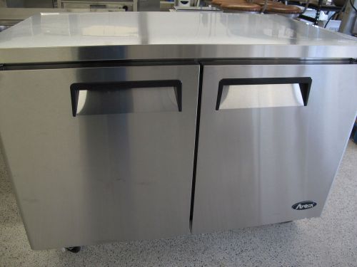 New 48&#034; 2 door undercounter worktop freezer with casters free shipping in 24hrs for sale