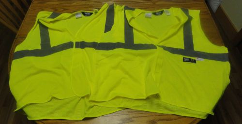 2 walls work wear ansi ii safety vests 3m reflective material size xl new for sale
