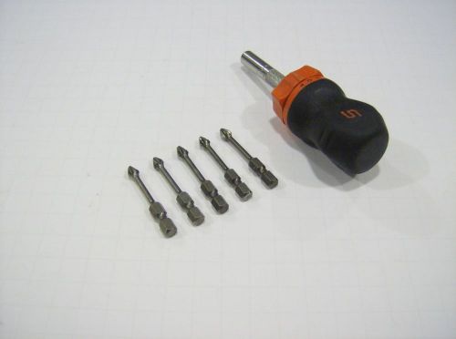 Snap-On Red Stubby Ratcheting Screwdriver Harpoons