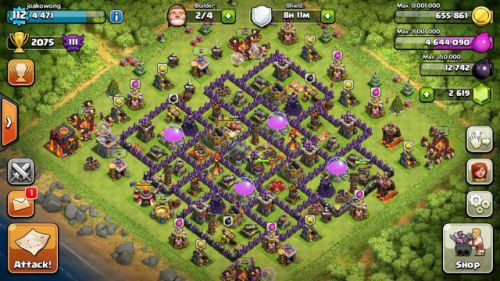 Pen with coc account for free th 10 lvl 112 2600 gems for sale
