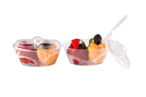 Restaurantware Deli Cups with Sporks and Lids (100 Count)