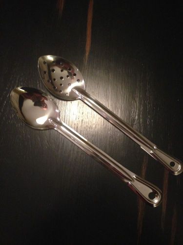 10 SERVING SPOONS 13&#034; STAINLESS STEEL FREE SHIPPING USA ONLY