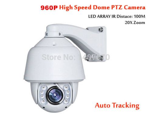 Auto Tracking 20X High-Speed 150M IR 1.3MP 960P HD ptz IP camera with wiper
