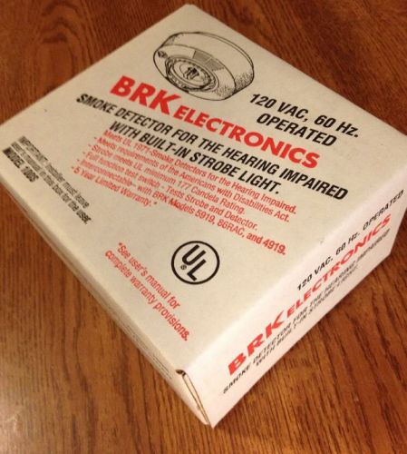 BRK  ELECTRONICS MODEL 100S SMOKE DETECTOR FOR THE HEARING IMPAIRED WITH STROBE