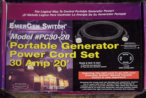 30 amp Generator transfer cord 20&#039;