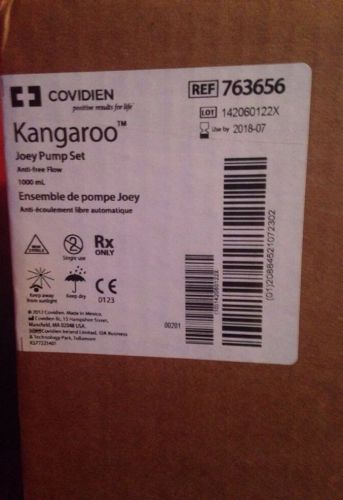 Covidien kangaroo joey 1000ml pump set 763656 ~ box of 30 for sale
