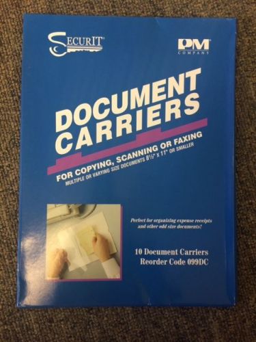 PMC 099DC Accufax Fax Document Carrier, Reusable, 8-1/2&#034;x11&#034;, 10/PK, Clear