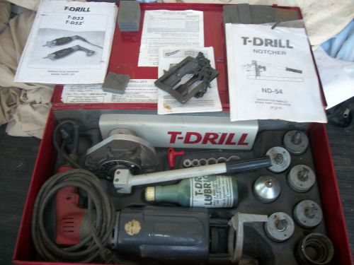 T-Drill T-D55 Copper Pipe Drill Set  Complete Tee T-55 KIT   MILWAUKEE DRILL