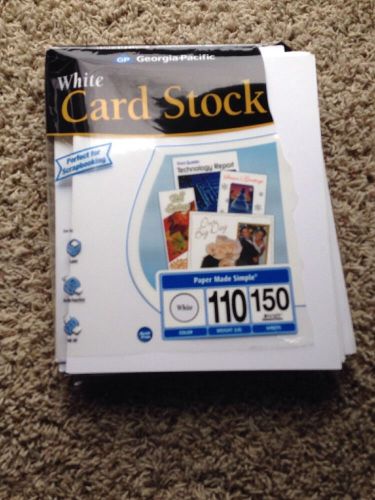GEORGIA-PACIFIC WHITE CARD STOCK - 150 SHEETS Plus