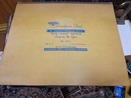 National analysis pad eye ease paper #5531 17 x 14&#034; 11 columns numbered for sale