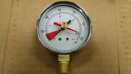 Cuno co2 compressed gas pressure gauge 125 psi for sale