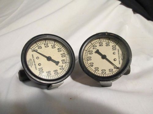 Vintage jas marsh chicago 2 matching pressure gauges steampunk parts for sale