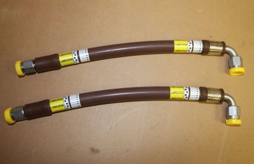 Hose assbly 12.5&#034;  integral fire sleeve strataflex 124-6 -8 fittings lot of 2 for sale