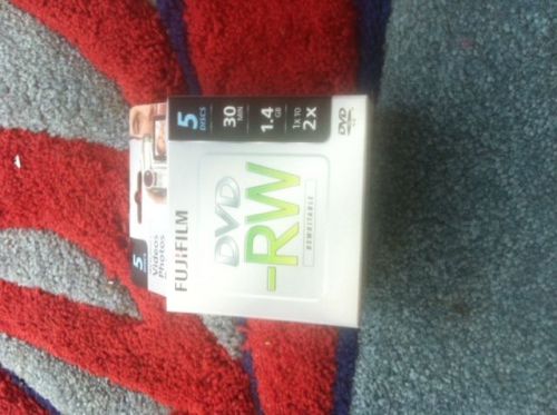 2 5PK FUJI MINI DVD-RW 1.4GB,2X, IN MINI CASE CAMCORDER DISCS #25302425 SALE