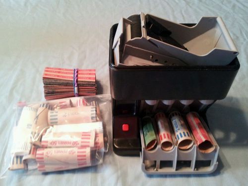 Automatic Cash Money Coin Change Counter Sorter Machine Wrapper Manuel Roller Mo