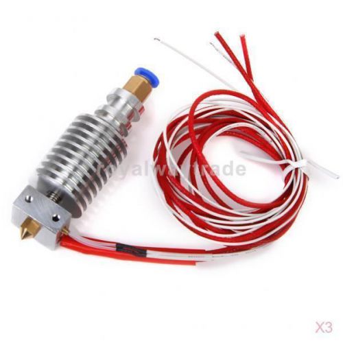 3x all metal hotend 0.4mm nozzle for j-head 1.75mm 3d printer extruder makerbot for sale