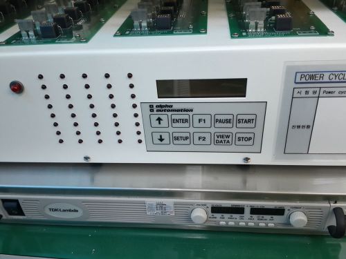 Alpha automation iol40t power cycle tester + lambda power supply gen20-76 for sale