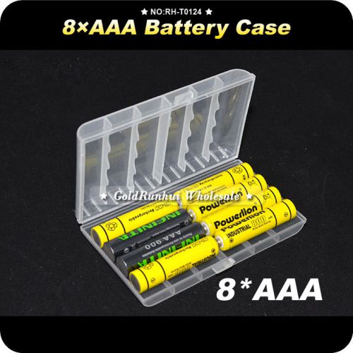 1x Clear Tough Plastic Cases For 6x AA/ 8X AAA Batteries