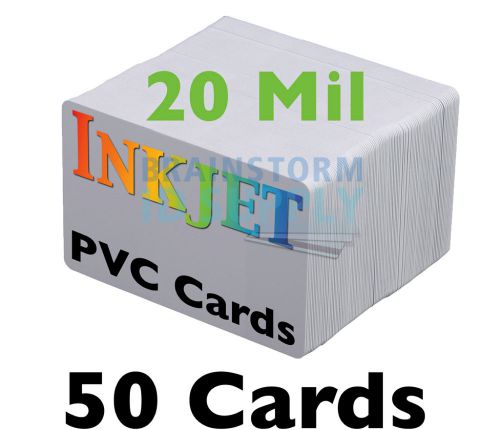 50 - Thin *20 mil* Inkjet PVC Cards - For Epson &amp; Canon Inkjet Printers
