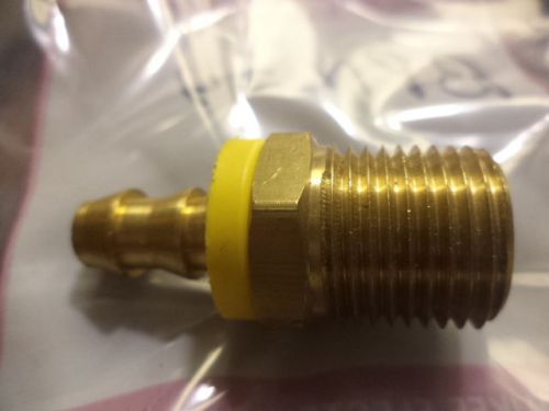 4 pc. lot barbed plastic flanged brass hose coupler p/n bpn34 3/8&#034; hose 1/2&#034;mpt for sale