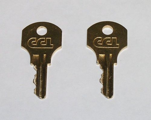 2 - Corbin GE Trumbull TEU1 TEU-1 Electrical Breaker Brass Panelboard Keys