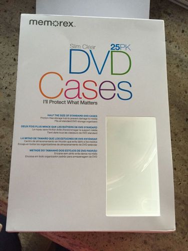 Memorex Slim Clear DVD Cases - Clear Mount Stamp Storage
