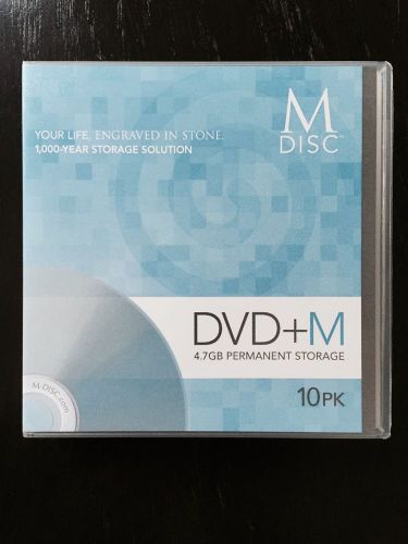 MDisc DVD+M 4.7GB Permanent Storage- 10 Pack