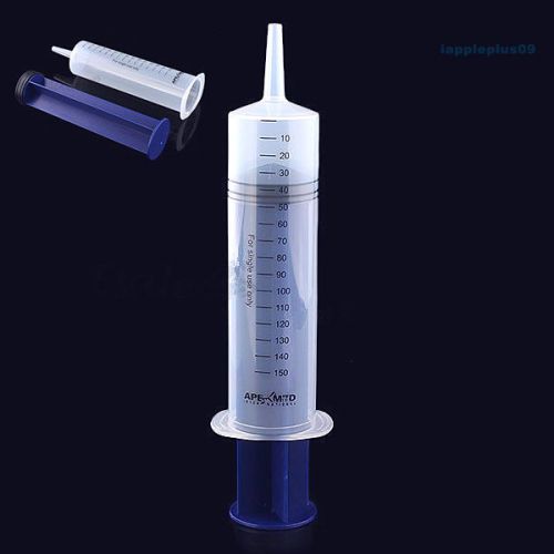 Reusable Syringe for Measuring Hydroponics Nutrient + Tube Pipe 150ml Hot