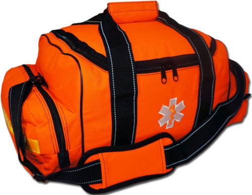 Orange Lightning X Large EMT First Responder Bag w/ Dividers, Medical Trauma