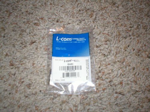 NEW IN BAG, ONE L-COM CONNECTIVITY PRODUCTS BA80 BNC PLUG CONNECTOR