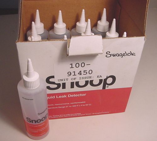 SWAGELOK SNOOP (BOX OF 12 Bottles ) LIQUID LEAK DETECTOR 8 Fluid Ounce Bottles