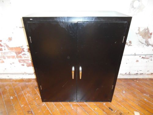 Hon Metal Cabinet Heavy Duty w/ 2 shelves Used Black Office Furniture