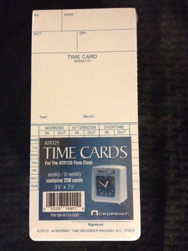 Acroprint 09-9110-000 Payroll Recorder Time Cards ATR121, For the ATR120 Time
