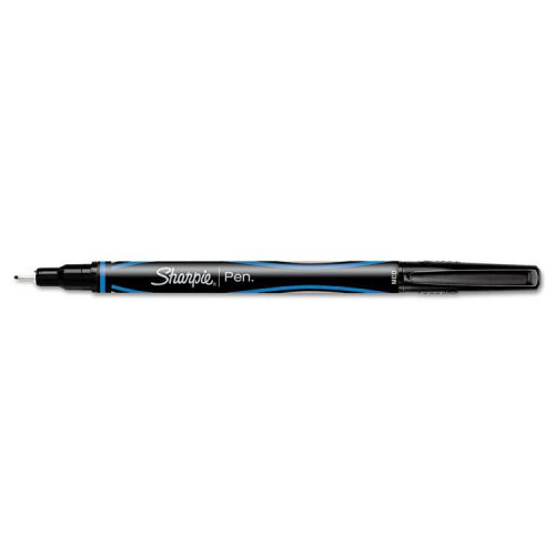 Sharpie Plastic Point Permanent Pen, Blue Ink, Medium, 12/Pack (SAN1765294)