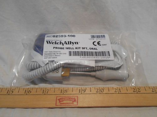 Welch Allyn NIBP temperature probe and well. 02893-100 Oral, 9&#039; cord new in bag!