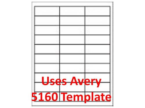 3000 Laser/Ink Jet Labels 30up Address Compatible with 5160 5960 100 Sheet