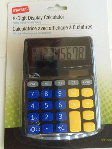 Staples 8-Digit Display Calculator -Angled Display For Easy Viewing