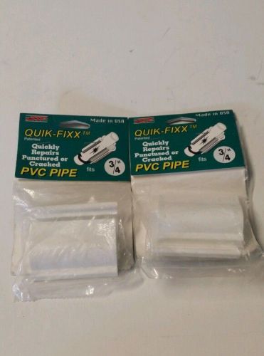 2 Quik-Fixx Repairs Punctured PVC Pipe 3/4&#034; FREE SHIPPING!