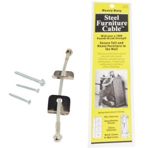 Ready America 2830 QuakeHOLD Anti-tip Furniture Cable-7&#034; ANTI TIP FURN CABLE