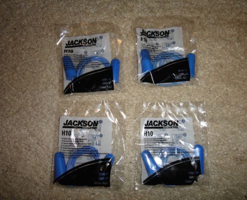 Lot of 4 jackson safety h10 disposable earplugs corded nrr 31 snr 34 class a(l) for sale