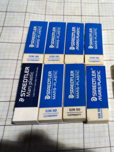 Lot 8x staedtler mars latex-free eraser white 526-50 mixed lot drafting erasers for sale