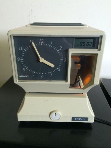 Amano TCX-11 Electronic Time Clock with Brochure