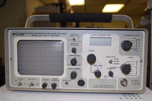 AVCOM Portable Microwave Spectrum Analyzer PSA-65A / 2-1000 MHz powers up &amp; runs
