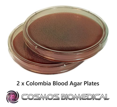 Columbia Blood Agar Plates x 2 - Ready made Agar Plates in Petri Dishes